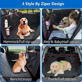 img 1 attached to Car Hammock For Dogs - Car Seat Covers For Dogs Heavy Duty - Dog Car Seat Cover For Back Seat With Mesh Window Multiple Pockets