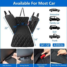 img 3 attached to Car Hammock For Dogs - Car Seat Covers For Dogs Heavy Duty - Dog Car Seat Cover For Back Seat With Mesh Window Multiple Pockets