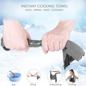 img 3 attached to 🧊 Instant Cool Towel - Beat the Heat with Your Choice Cooling Towel for Sports, Gym, Golf, Yoga, Travel, Camping, and Outdoors