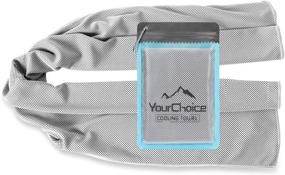 img 4 attached to 🧊 Instant Cool Towel - Beat the Heat with Your Choice Cooling Towel for Sports, Gym, Golf, Yoga, Travel, Camping, and Outdoors