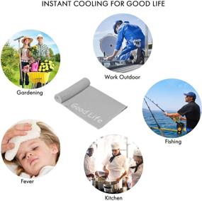 img 1 attached to 🧊 Instant Cool Towel - Beat the Heat with Your Choice Cooling Towel for Sports, Gym, Golf, Yoga, Travel, Camping, and Outdoors