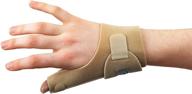 actesso neoprene thumb support brace spica - splint for thumb pain & injury relief, wrist tendonitis, de quervain's, and sprains - left or right, beige (left) логотип