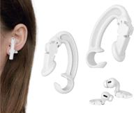 🎧 kkpot 2 пары крючки для ушей к earpods - ушные зажимы против потери, спортивные клипсы для ушей, аксессуары для хвата беспроводных наушников для apple airpods 1/2/pro или наушников/ушных вкладышей earpods (белые) логотип