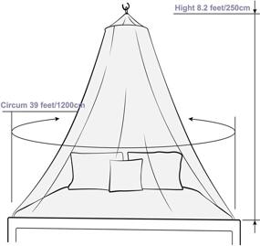 img 1 attached to 🌟 Luminous Star and Moon Mosquito Net Bed Canopy by SZHTFX - Punch-Free Installation Haning Bed Net for Baby Bed to Double Bed: Bedroom Decorative Accessory for Girls and Boys