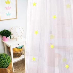 img 2 attached to 🌟 Luminous Star and Moon Mosquito Net Bed Canopy by SZHTFX - Punch-Free Installation Haning Bed Net for Baby Bed to Double Bed: Bedroom Decorative Accessory for Girls and Boys