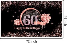 img 3 attached to Stunning Lnlofen 60th Birthday Banner Decorations: Celebrate in Style with Extra Large Rose Gold Backdrop and Photo Props!