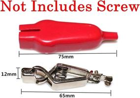 img 3 attached to 🔌 WSERE 4 Pack 20A PVC Sheathed Alligator Clamps Crocodile Clips: Insulated Battery Clip for Electrical Projects - Safety and Reliability (NO SCREW)