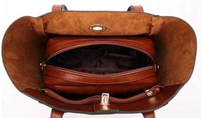 img 2 attached to Hynice Handbags Shoulder Satchel ZR03 Brown 💼 - Women's Stylish Satchels & Wallets at Best Price