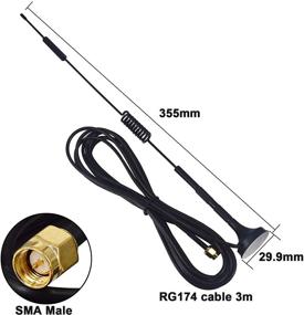 img 3 attached to 📡 High-Gain 10dBi 433MHz SMA Male Antenna with Magnetic Base - Half-Wave Dipole Design for Ham Radio Signal Boosting and Wireless Repeater Applications