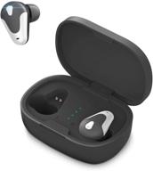 🎧 helix wireless earbuds, bluetooth 5.0 headphones with hd audio and enhanced bass, securelock fit, auto-pairing, hands-free calling - black logo