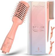 💨 fairybrave blow dryer brush – high-quality hot air brush hair dryer for salon results, one step hair brush blowout volumizer with hair clips and teasing comb logo