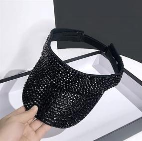 img 2 attached to 👒 Stylish Rhinestone Sun Visor Cap for Women and Men - Perfect for Golf, Tennis, Cycling, Running, and Jogging