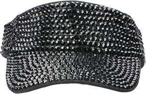 img 3 attached to 👒 Stylish Rhinestone Sun Visor Cap for Women and Men - Perfect for Golf, Tennis, Cycling, Running, and Jogging