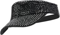 👒 stylish rhinestone sun visor cap for women and men - perfect for golf, tennis, cycling, running, and jogging логотип