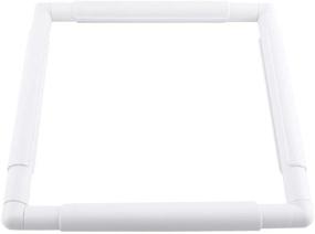 img 4 attached to Square Embroidery Hoop: Plastic Rectangle Stitching Frame for Quilting and Sewing (27.9 x 27.9cm)