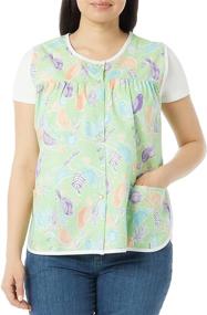 img 4 attached to 👕 Easy-Care Snap Front Cobbler Apron Vest with Two Patch Pockets by AmeriMark