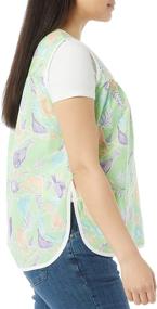 img 3 attached to 👕 Easy-Care Snap Front Cobbler Apron Vest with Two Patch Pockets by AmeriMark