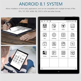 img 3 attached to Taotuo 10.1 E-Ink Tablet: Adjustable Front Light, Android 8.1, 64GB Digital Paper Notepad (Blue)