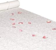 🛍️ shop now: hortense b. hewitt wedding accessories fabric aisle runner - 100ft long, white floral (29709) logo