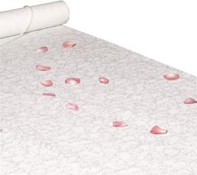 img 2 attached to 🛍️ Shop Now: Hortense B. Hewitt Wedding Accessories Fabric Aisle Runner - 100ft Long, White Floral (29709)