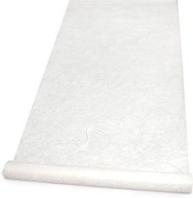 img 1 attached to 🛍️ Shop Now: Hortense B. Hewitt Wedding Accessories Fabric Aisle Runner - 100ft Long, White Floral (29709)