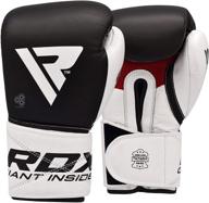 🥊 rdx training muay thai boxing gloves - cowhide leather mitts for kickboxing, sparring, heavy punch bag, speed ball, grappling dummy, focus pads punching | ideal for fighting логотип