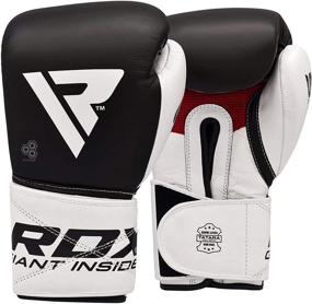 img 4 attached to 🥊 RDX Training Muay Thai Boxing Gloves - Cowhide Leather Mitts for Kickboxing, Sparring, Heavy Punch Bag, Speed Ball, Grappling Dummy, Focus Pads Punching | Ideal for Fighting