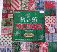 🎄 pine st. square 12x12 premium cardstock christmas scrapbooking paper pack: 60 festive sheets for holiday crafts logo
