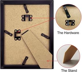 img 1 attached to 🖼️ 6x8 Black Picture Frame Set of 6 - Amazing Roo, Ideal for Wall and Table Top Photo Frames, Displaying 6 by 8 Inch Pictures