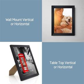 img 4 attached to 🖼️ 6x8 Black Picture Frame Set of 6 - Amazing Roo, Ideal for Wall and Table Top Photo Frames, Displaying 6 by 8 Inch Pictures