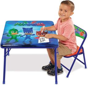 img 3 attached to 🎭 PJ Masks Disney Jr. Table Set with Activity Chair and Table Set