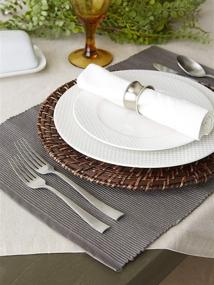 img 1 attached to Cotton Ribbed Everyday Placemats: Ideal Food Service Equipment & Supplies for Tabletop & Serveware by DII