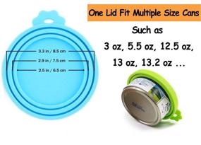 img 3 attached to 🐾 Comtim 3 Pack Silicone Can Lids for Dog Cat Wet Food - Universal Size Pet Food Can Covers, Fits Most Standard Size Canned Dog and Cat Food