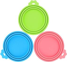 img 4 attached to 🐾 Comtim 3 Pack Silicone Can Lids for Dog Cat Wet Food - Universal Size Pet Food Can Covers, Fits Most Standard Size Canned Dog and Cat Food
