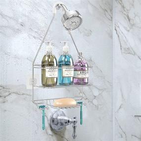 img 3 attached to KeFanta Hanging Shower Caddy: Maximize Bathroom Storage with Stainless Steel Organizer Shelf for Shampoo and Soap Holder Over Shower Head