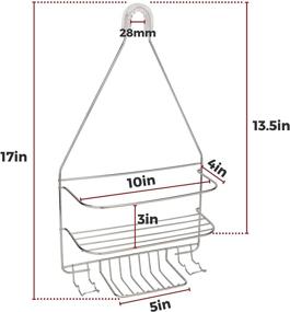 img 1 attached to KeFanta Hanging Shower Caddy: Maximize Bathroom Storage with Stainless Steel Organizer Shelf for Shampoo and Soap Holder Over Shower Head