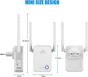 img 1 attached to Enhance Your WiFi Coverage with the Powerful 2021 Release WiFi Extender Signal Booster - Covering up to 2640sq.ft, N300, with Ethernet Port, Access Point and Alexa Compatibility