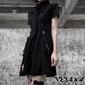 img 2 attached to 2021 Goth Mini Dress: Short-Sleeved Harajuku Punk Style for Females