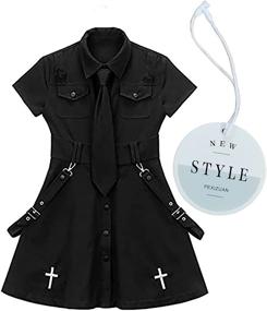 img 3 attached to 2021 Goth Mini Dress: Short-Sleeved Harajuku Punk Style for Females