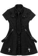 2021 goth mini dress: short-sleeved harajuku punk style for females logo