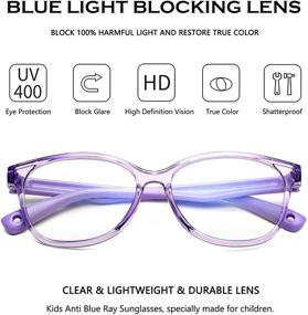 img 2 attached to 👓 DeBuff Kids Blue Light Blocking Computer Glasses for Boys and Girls: Unbreakable TPEE Frame for Healthy Eyes