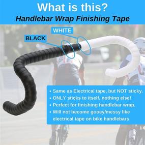 img 3 attached to 🚲 Silicone Self Fusing Bicycle Handlebar Repair Tape - 10ft Roll by Domain Cycling (Black)