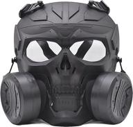 🔥 airsoft mask tactical full face protection with anti-fog fans - adjustable skull mask with strap logo