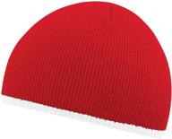 beechfield knitted beanie contrast graphite boys' hat & cap: stylish accessories for boys logo