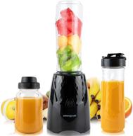 kitchen smoothie blender - personal mini blender for shakes and smoothies with 20oz sports 🍹 bottles & 25oz mason cup, portable 300w blender for kitchen, travel, and fitness with safety lock логотип