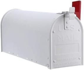 img 1 attached to 📬 Enhance Your Curb Appeal with the Gibraltar Mailboxes ADM11W01 Admiral Mailbox in Textured White - Medium Size