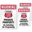 private property no soliciting sticker occupational health & safety products logo