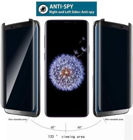 img 2 attached to 📱 Премиум-комплект приватных закаленных стекол для экрана Samsung Galaxy S9 - 3D изогнутые, дружелюбные к чехлам, 9H твердость, антицарапинный, без пузырей [Не для S9 Plus]