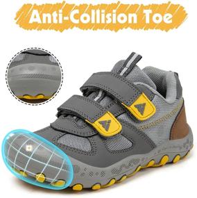 img 3 attached to Pamray Collision Climbing Trekking Athletic Boys' Shoes for Outdoor Activities