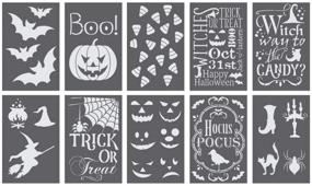 img 1 attached to Halloween Deluxe Craft Stencils Pack